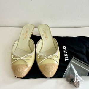 Chanel Vintage Interlocking CC Logo Mules